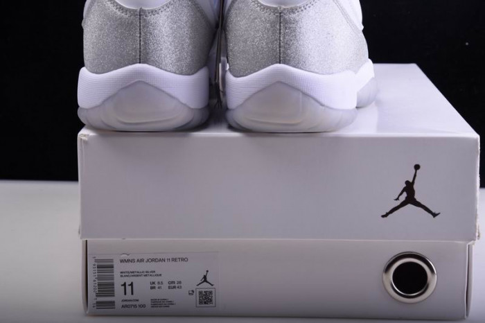 jordan 11 retro white metallic silver - ar0715-100