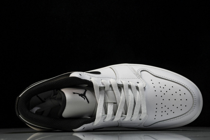 jordan 1 low white black - 553558-132