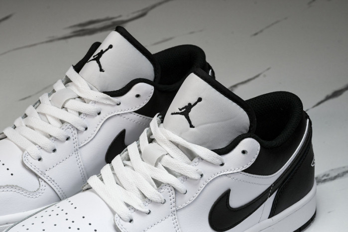 jordan 1 low white black - 553558-132