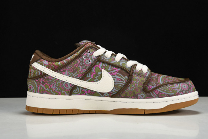 nike sb dunk low pro paisley brown - dh7534-200