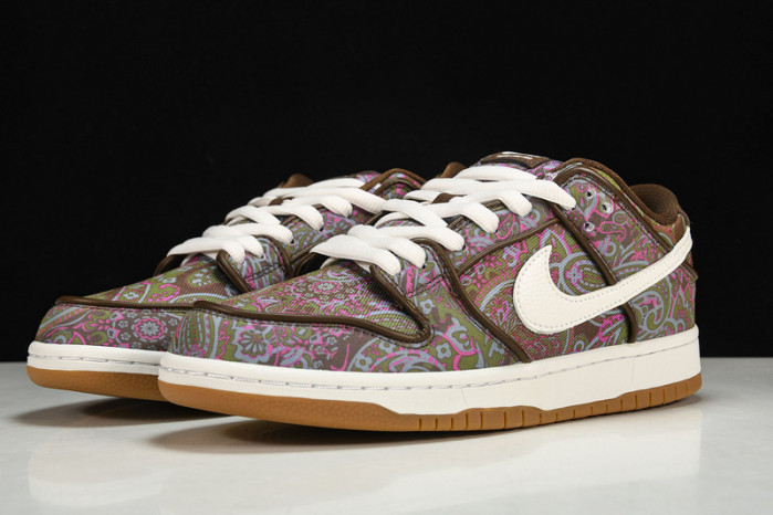 nike sb dunk low pro paisley brown - dh7534-200