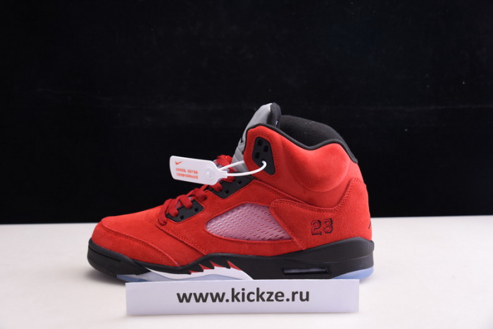 air jordan 5 raging bull 2021 red suede dd0587-600