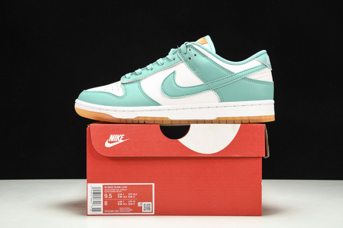 nike dunk low white turquoise (w) - dv2190-100