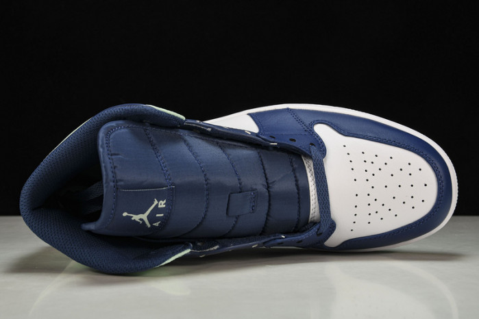 jordan 1 mid mystic navy mint foam - 554724-413