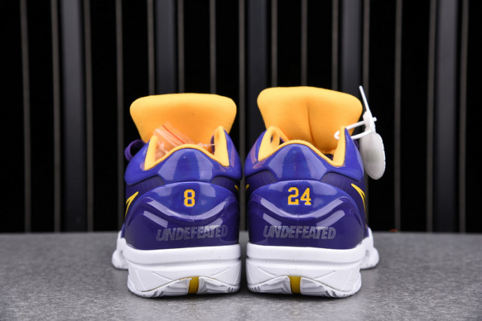 nike kobe 4 protro undefeated los angeles lakers - cq3869-500