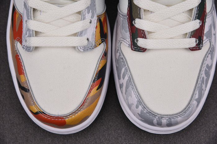 nike dunk low sail multi camo dh0957-100