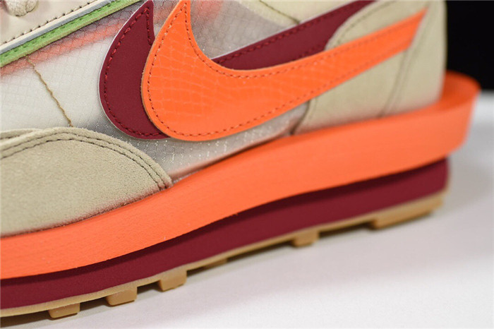 nike ldwaffle clot sacai net orange blaze - dh1347-100