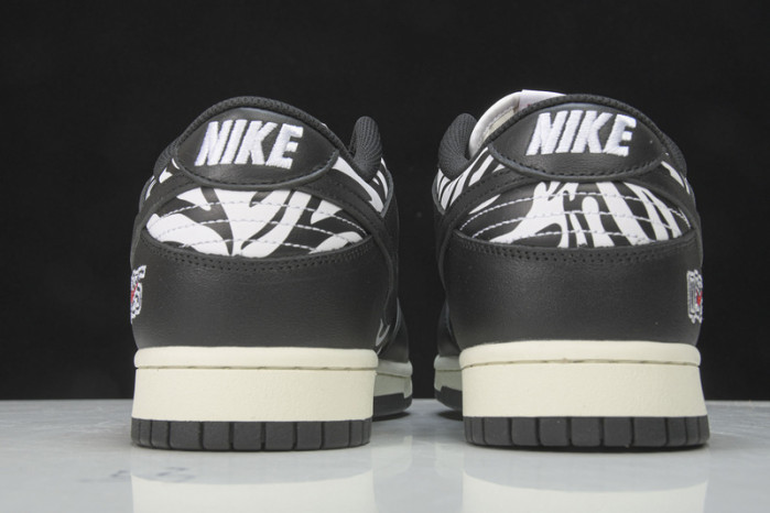 quartersnacks x nike sb dunk low zebra dm3510-00