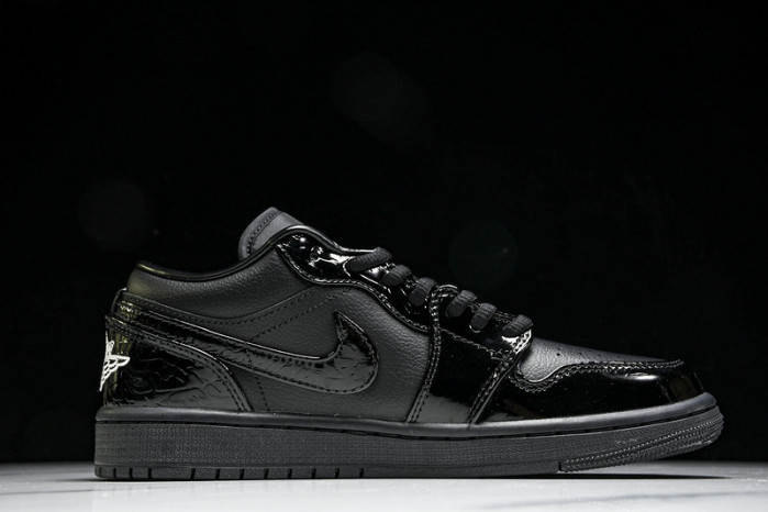 air jordan 1 low “black croc” hj7743-010