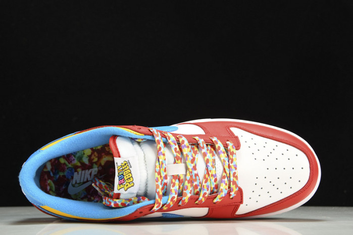 lebron james x nike dunk low fruity pebbles dh8009-600