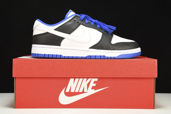 nike dunk low white black royal - fd9064-110