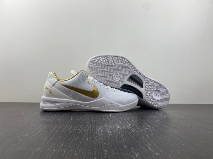 nike kobe 8 protro white metallic gold fv6325-102