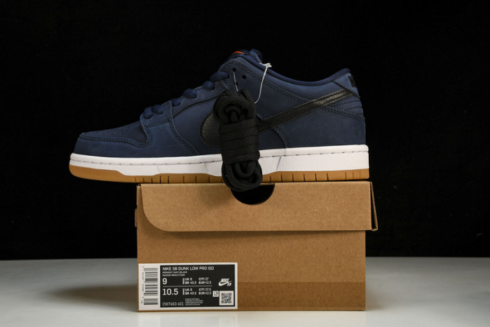 nike sb dunk low navy black gum - cw7463-401