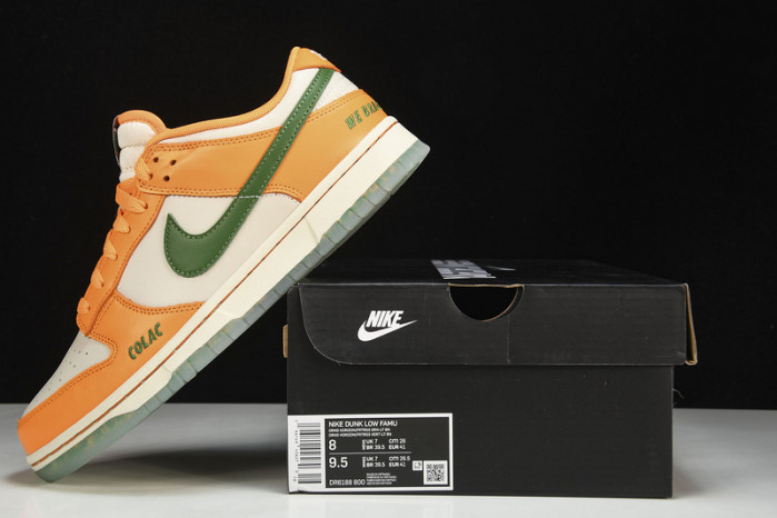 florida a&m x nike dunk low dr6188-800