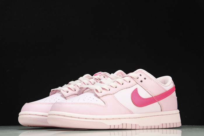 nike dunk low triple pink (ps) - dh9756-600