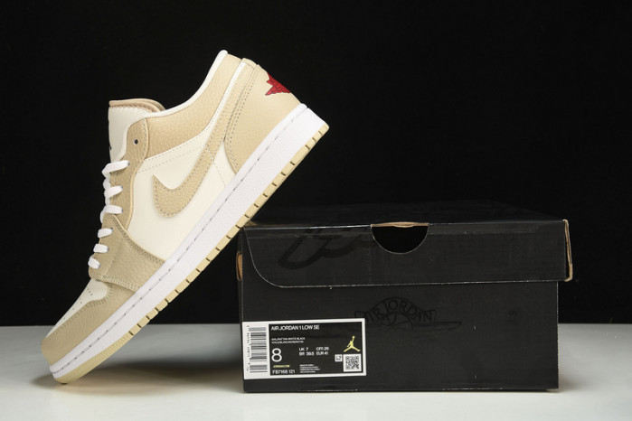 air jordan 1 low se sail rattan fb7168-121