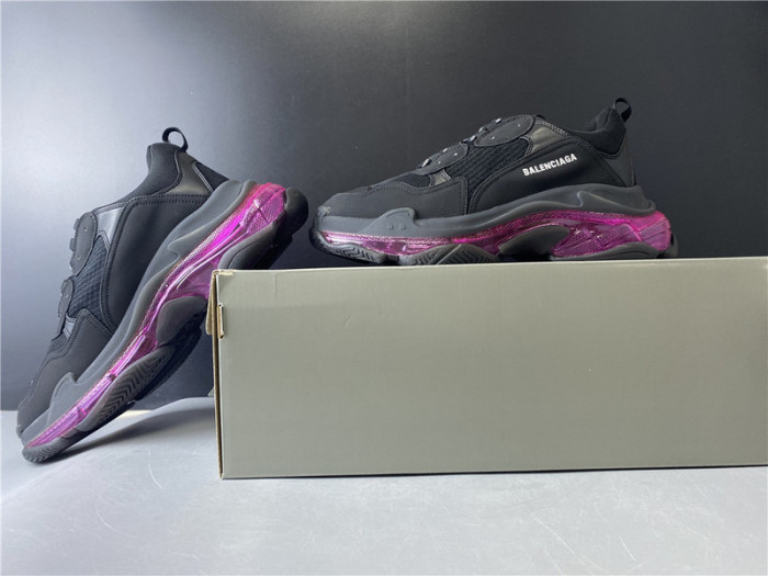 bl triple s trainers clear sole black 541335 w09o1 9252