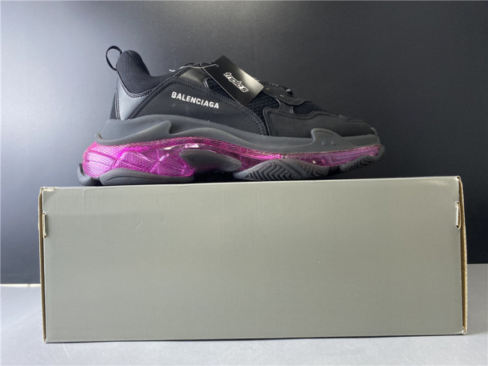bl triple s trainers clear sole black 541335 w09o1 9252