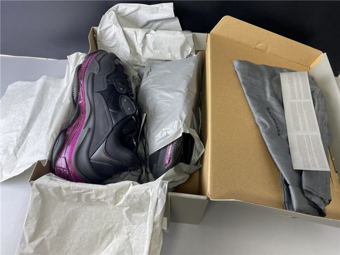 bl triple s trainers clear sole black 541335 w09o1 9252