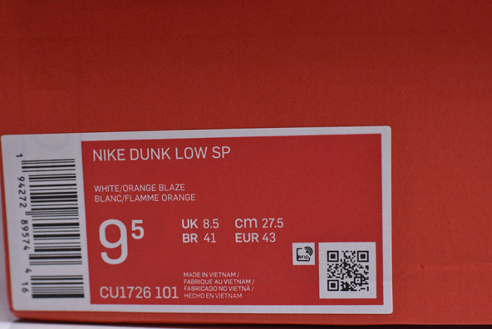 nike dunk low sp syracuse (2020) - cu1726-101