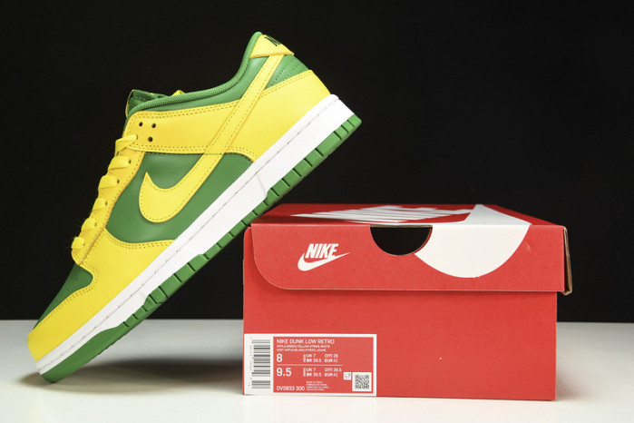 nike dunk low retro reverse brazil - dv0833-300