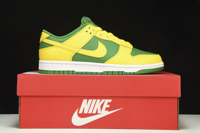 nike dunk low retro reverse brazil - dv0833-300