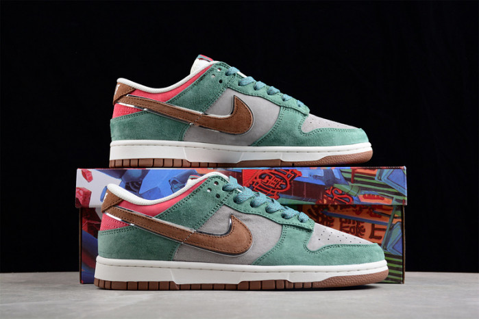 oT0mo katsuhiro x nike sb dunk low steamboy ost green red brown st1391-203
