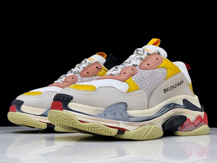 bl triple s cream yellow red 490672 w09o5 9035