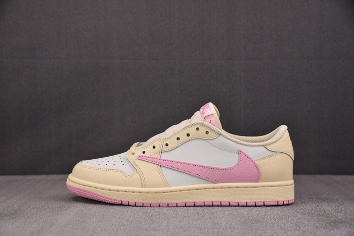 Travis Scott x Air Jordan 1 Low OG "Muslin Pink" IQ7604-100