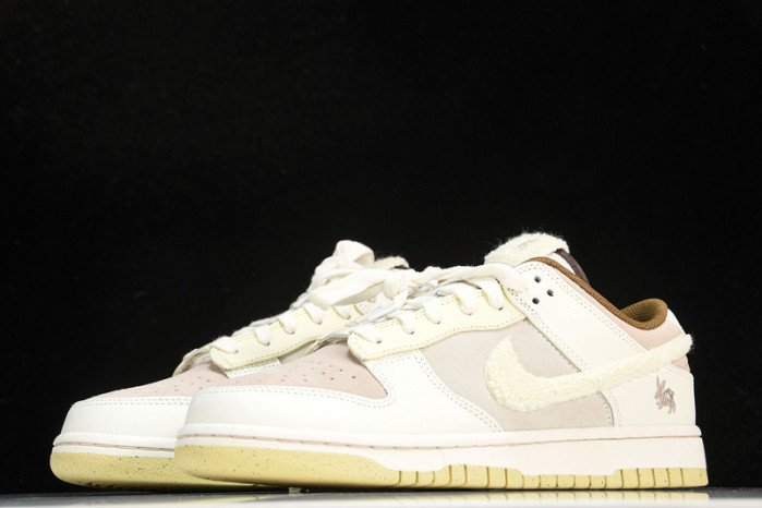 nike dunk low year of the rabbit brown fd4203-211