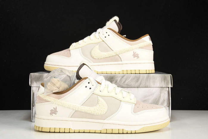 nike dunk low year of the rabbit brown fd4203-211