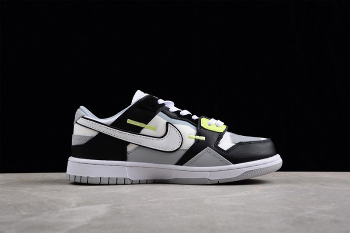 nike dunk low scrap wolf grey light lemon twist dc9723-001