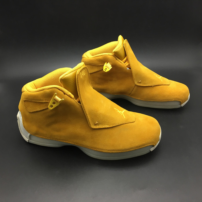 air jordan 18 retro "yellow suede" - air jordan - aa2494-701