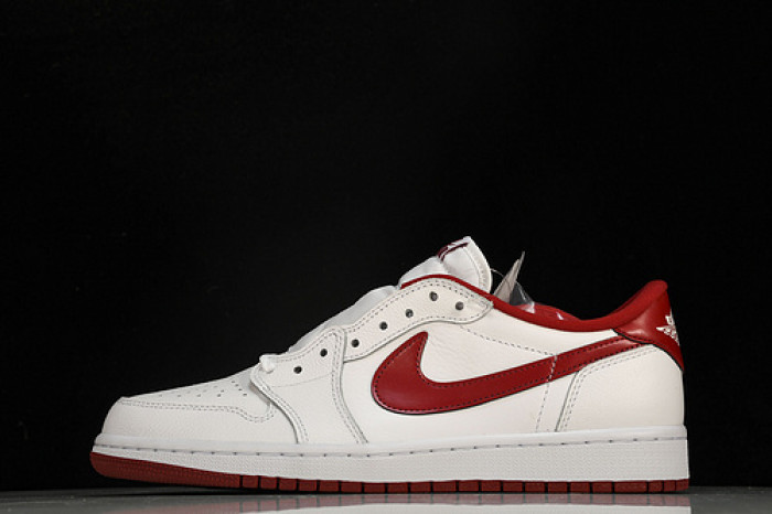 jordan 1 retro low white varsity red - 705329-101