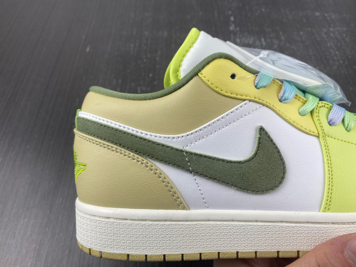 air jordan 1 low light olive pale citron fd9906-131