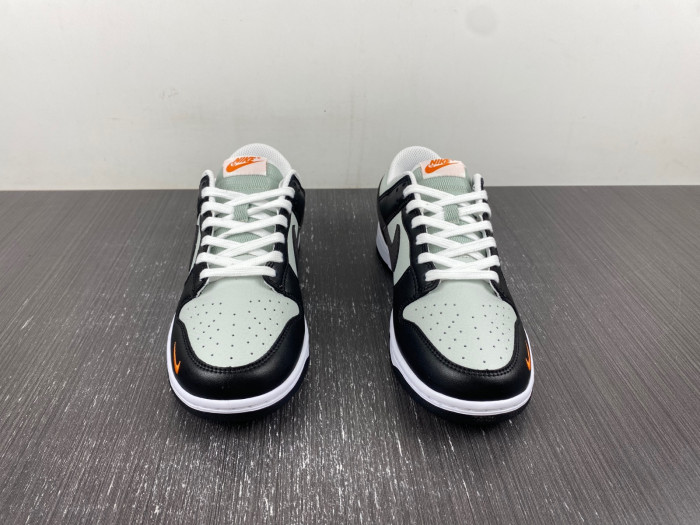 nike dunk low black grey orange fn7808-001