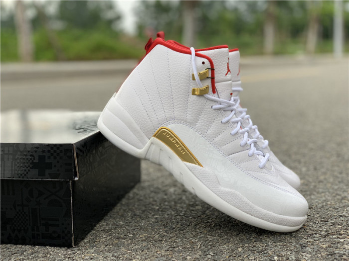 air jordan 12 fiba white university red 130690-107