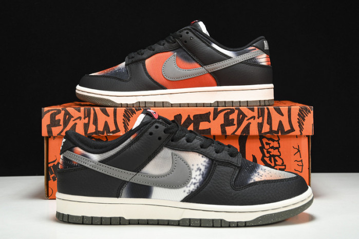 nike dunk low graffiti black red - dm0108-001
