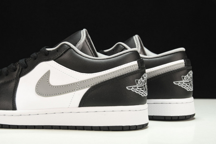 jordan 1 low black white grey - 553558-040