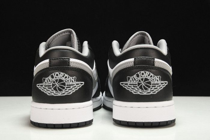 jordan 1 low black white grey - 553558-040