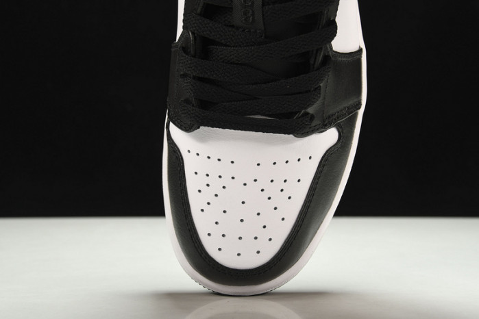 jordan 1 low black white grey - 553558-040