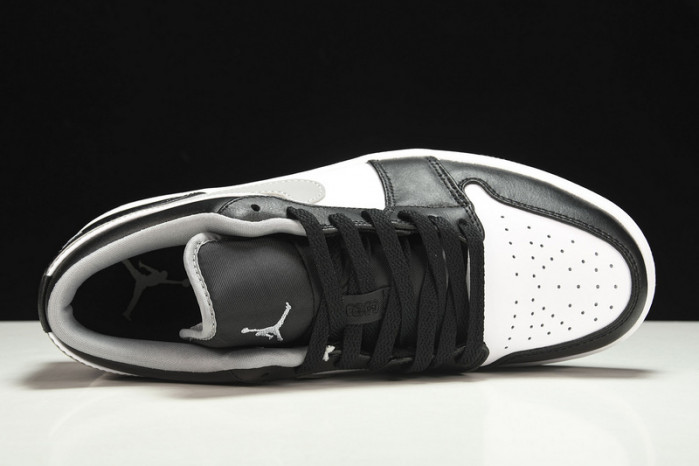 jordan 1 low black white grey - 553558-040