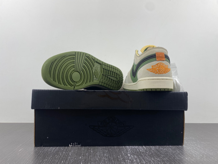 air jordan 1 low se craft "light olive" fd6819-300