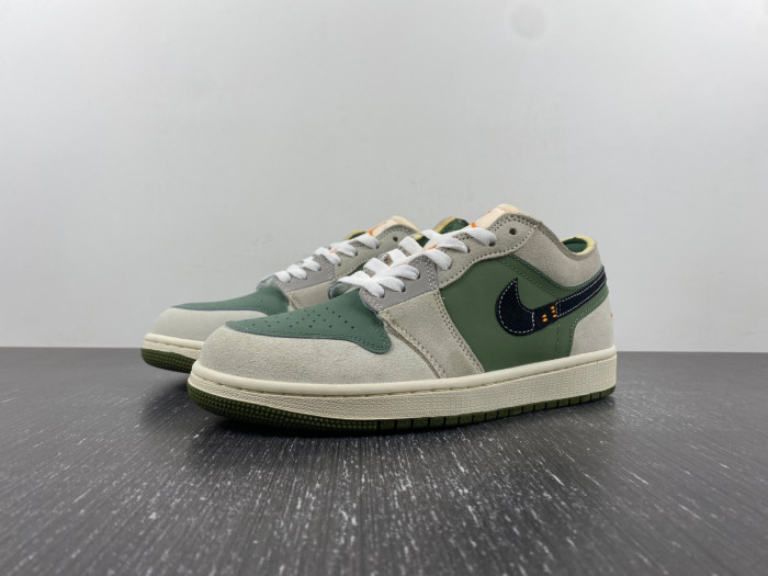 air jordan 1 low se craft "light olive" fd6819-300