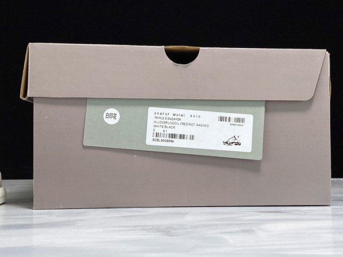 bl triple s trainers white letters 541624 w09o1 8013