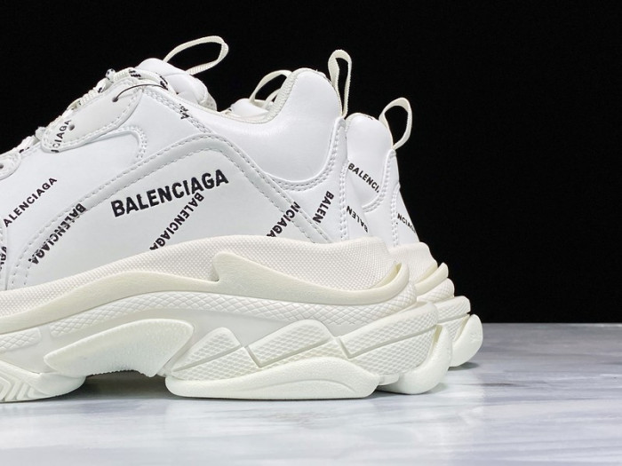 bl triple s trainers white letters 541624 w09o1 8013