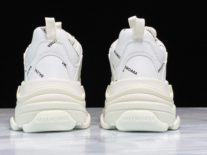 bl triple s trainers white letters 541624 w09o1 8013