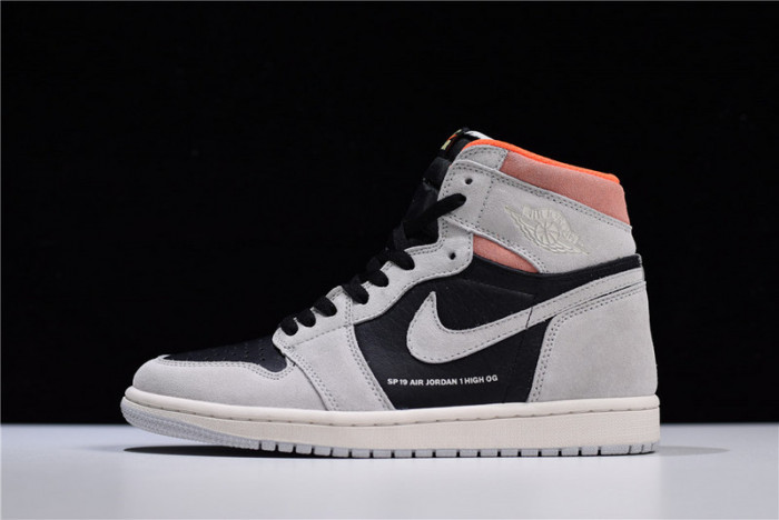 air jordan 1 retro high og ''grey crimson'' - air jordan - 555088-018