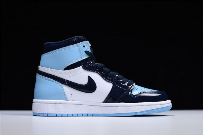 air jordan 1 unc blue chill patent leather cd0461-401