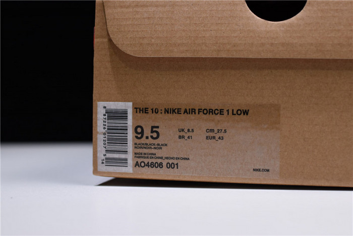 of nike air force 1 black ao4606-001